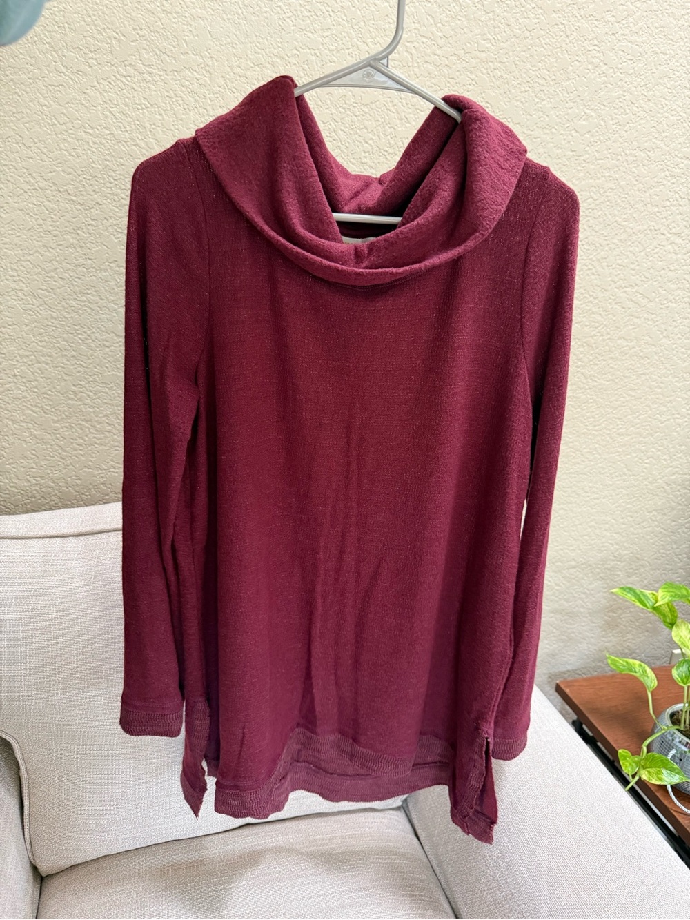 Maeve Wine Cowl Neck Sweater
